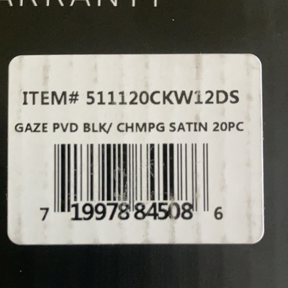 Cambridge Silversmiths Black Champagne Satin 20-Piece Flatware Service For Four - Picture 5 of 5